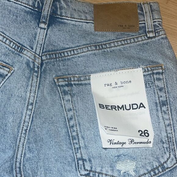 RAG & BONE Vintage Bermuda Mis-Rise Bermuda Shorts NWT Size 26 - Picture 10 of 10